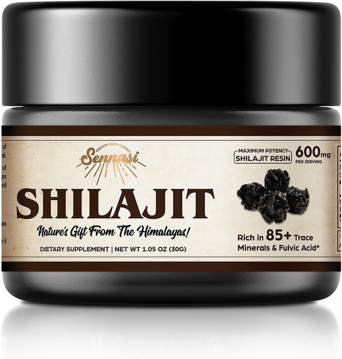 Shilajit Resin Pure - Shilajit pur de l'Himalaya, résine organique