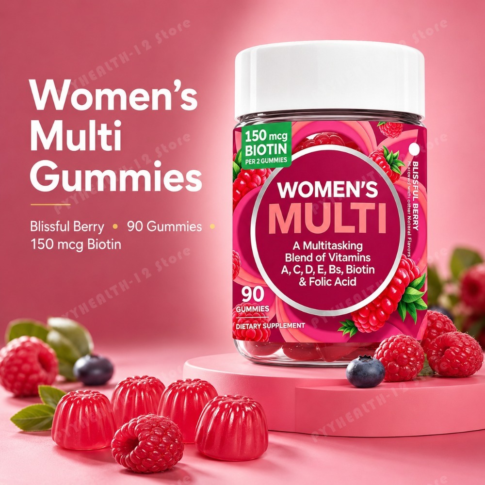 Multivitamin Gummy Adult - Gommes multivitaminées pour femmes, 90 unités,