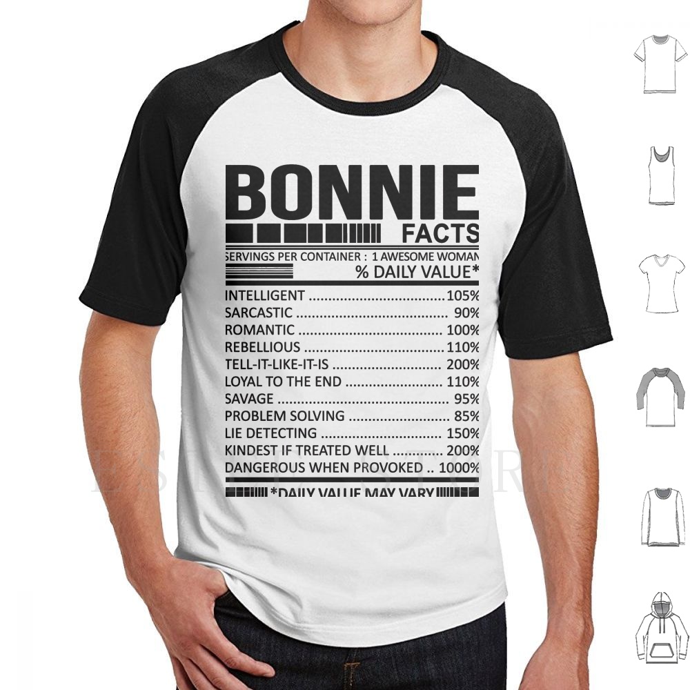 Nutrition & Fitness Station - Bonnie faits nutritionnels t-shirt hommes coton