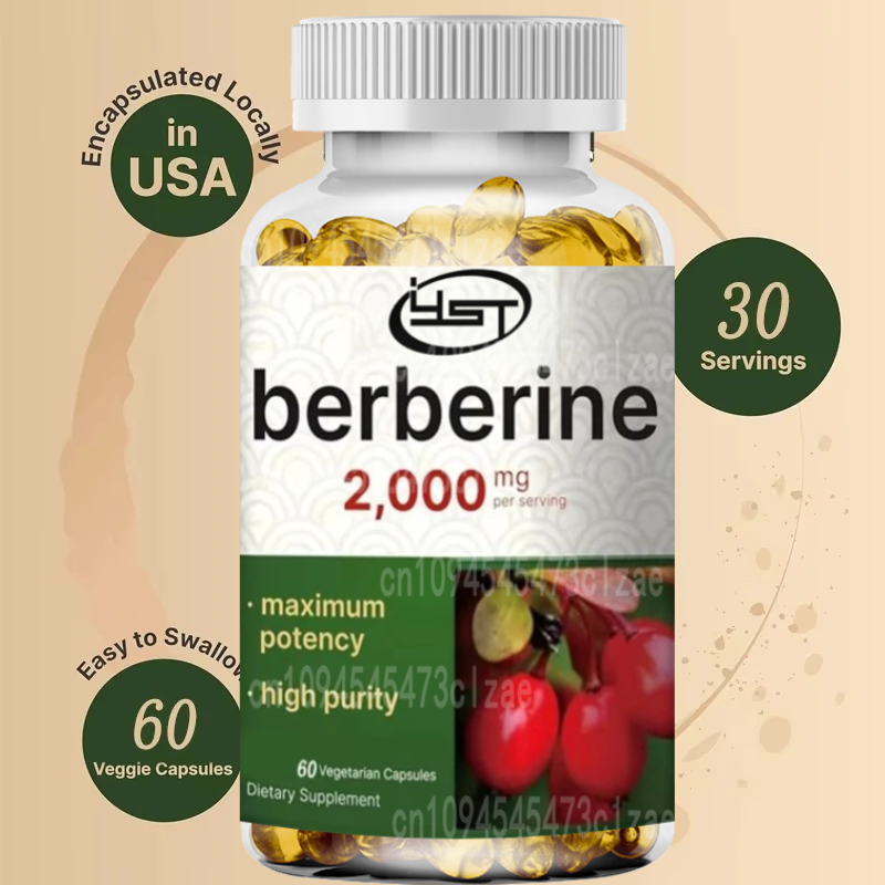 Berberine Hcl Capsule - Supplément berbère | 60 capsules végétariennes,