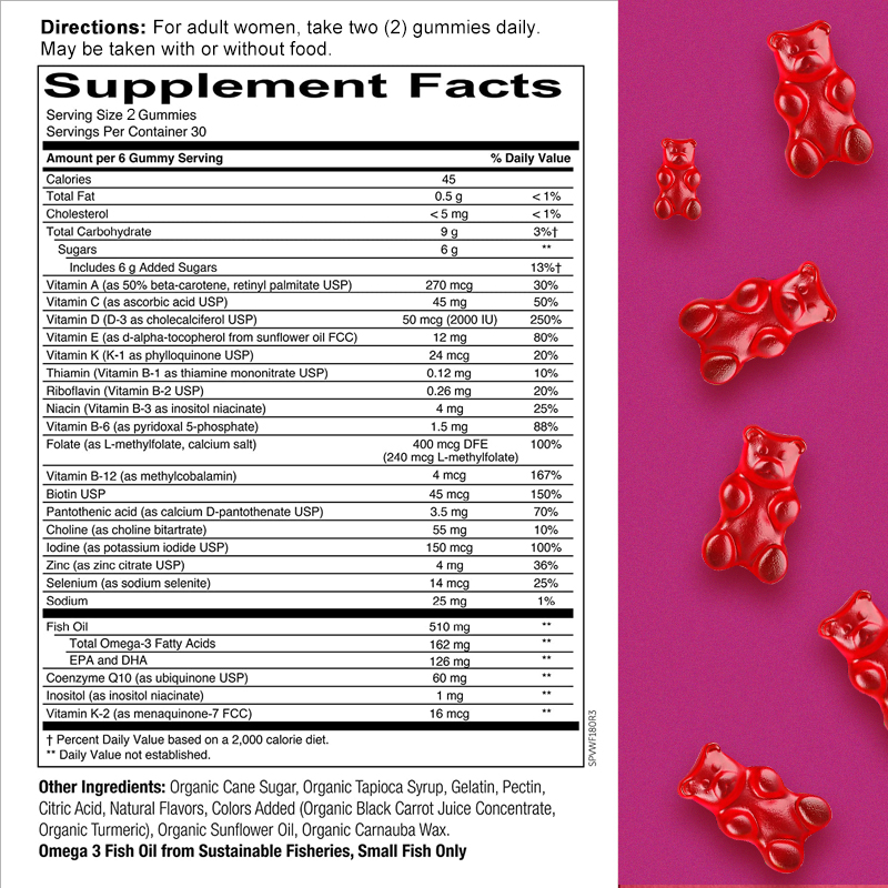 Vitamines pour femmes - MULTI  - Multivitamin Gummy Adult avis et prix