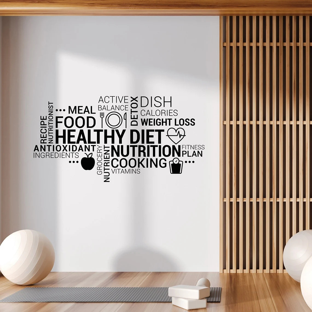 Autocollant Mural en vinyle po - Nutrition Fitness Health avis et prix